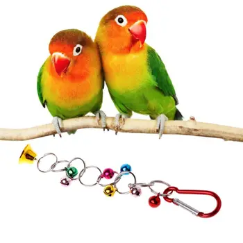 Ptica Ugriz Igrača Obroč Bell Papiga Hrček Visi Swing Verige Igrača Parakeet Žvečiti Igrača