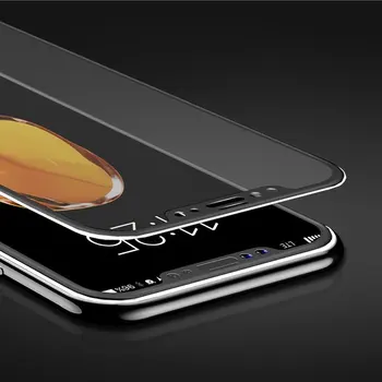 6D Kaljeno Steklo Za iPhone 6 stekla za iphone X 6s 7 8 steklo plus Zaslon Patron, Poln, Ukrivljen Titana Meji 9H za iPhone 7