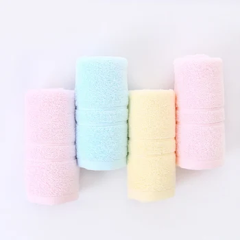 Cotton 60x30cm Soft Plain Color Face Wash Bath Towel