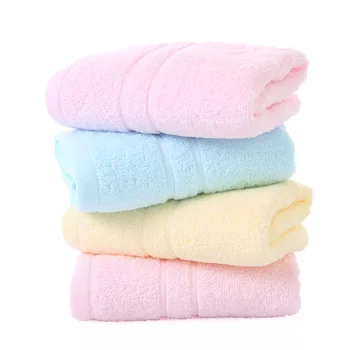 Cotton 60x30cm Soft Plain Color Face Wash Bath Towel
