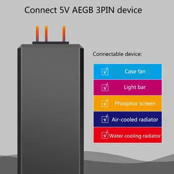 5V Pisane ARGB Krmilnik RGB Fan Svetlobe RF Daljinski upravljalnik s SATA Napajanje za PC Primeru