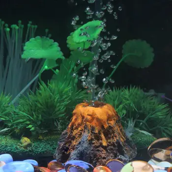 Aquarium Fish Tank Simulacije Vulkanski Krajinsko Okraski Dodge Hiša Stekla Fish Tank Smolo Vulkan Okraski