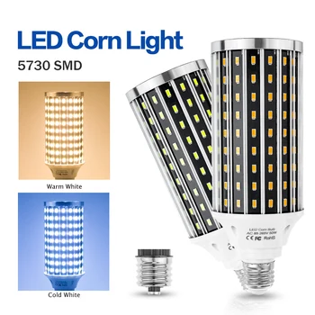 220V LED Koruza, Bučke 50 W High Power LED Sveče Žarnice E27 LED Luči 110V Lestenec Razsvetljava Za Skladišče Tovarne SMD 5730 Ampul