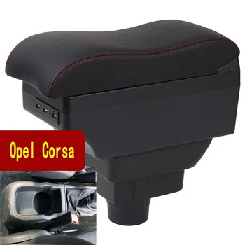 Za Opel Corsa Armrest polje centralno Shranjevanje vsebine Opel Corsa armrest polje s skodelico imetnika pepelnik z USB vmesnik