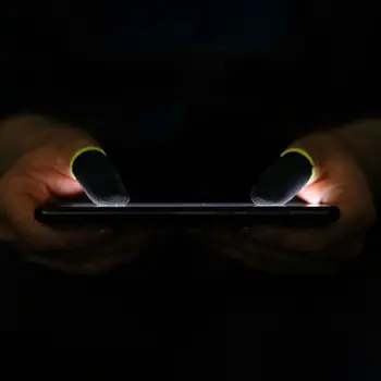1Pair Ogljikovih Vlaken Prst Rokav Non-slip Dihanje Gaming Rokavice za iphone
