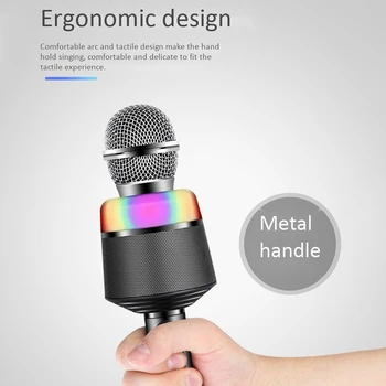 Ročni Mikrofon Karaoke Brezžična USB Mini za KTV Strokovno Zvočnika Predvajalnik Petje Diktafon