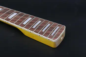 S12 Rumena Vratu kitare 22Fret 25.5 palčni Palisander Fretboard Pika Podolgovat DIY Kitaro