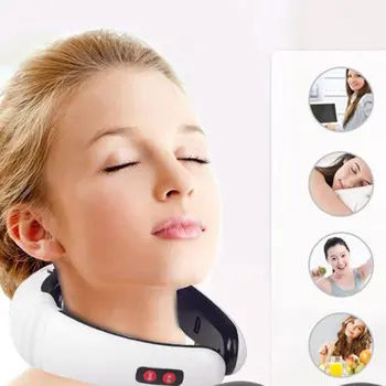 Materničnega Vratu Massager Angleški Baterije Večnamensko Vratu Massager Električni Impulz Masaža Simulirani Akupunktura