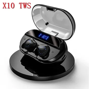 TWS X10 Brezžični Čepkov Bluetooth 5.0 Slušalke Touch Kontrole Nepremočljiva šumov, Slušalke z Mikrofonom
