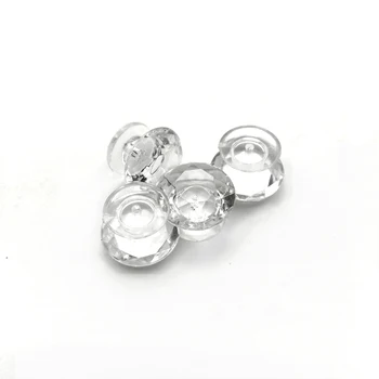 500PCS Premera 18 MM Jasno, Kristalno Diamantno obliko Vrat Potegnite Ročico Pregleden Akril Gumb Kabinet Predal gumbi Doma Dekoracijo