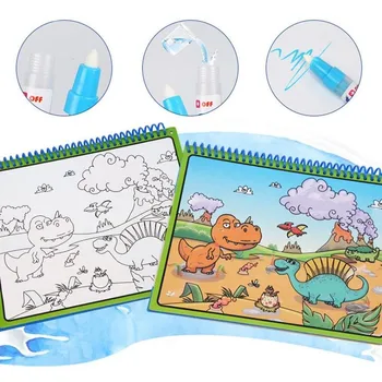 Voda Risanje, Barvanje Knjigo Z Peresom Slikarstvo Igrače Izobraževalne Igrače Za Otroke, Otroci Krovu za Risanje Risanje Gi J8F1