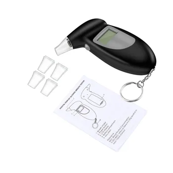 2020 Strokovno Alkohola Dih Tester Breathalyzer Analyzer Detektor Test Keychain Breathalizer Breathalyser DeviceLCD Zaslon