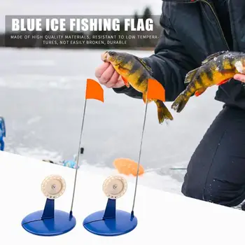 2pcs Prostem Trpežne Zimske Ledu Ribiško Palico Zastav Nasvet-Up Reke Ribištvu Tackle Modra