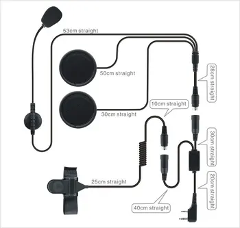 Motoristična čelada slušalke slušalke za kenwood,baofeng,puxing,tonfa,quansheng,itd walkie talkie dvosmerni radijski JH-504-2