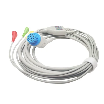 EKG Kabel En Kos 3 Vodilo Žice 10 Pin Snap 4.0 Koncu IEC Standard za Datex obposteljni Monitor EKG Enem Kosu Bolnik Kabel