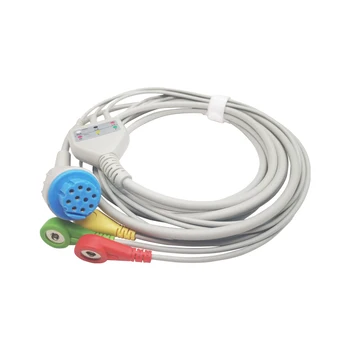 EKG Kabel En Kos 3 Vodilo Žice 10 Pin Snap 4.0 Koncu IEC Standard za Datex obposteljni Monitor EKG Enem Kosu Bolnik Kabel