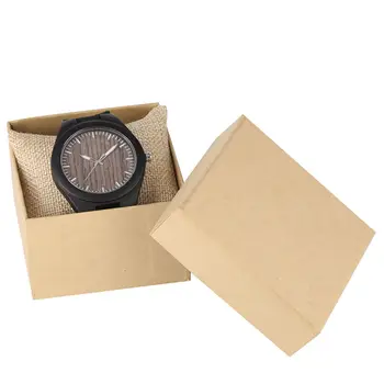 Ročno izdelani Leseni Watch Quartz Analogna Usnje Pasu Black Sandalovine Watch Premium Lesene Ure Svetlobna Funkcijo montre homme