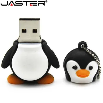 JASTER Srčkan Živali, usb flash drive Pingvin Fox 64gb pendrive 32gb usb2.0
