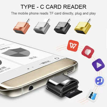 Prenosne C Card Reader USB-C TF Pomnilniško Kartico Adapter Mini USB 2.0 Reader Za Samsung Macbook Huawei Xiaomi LeTV