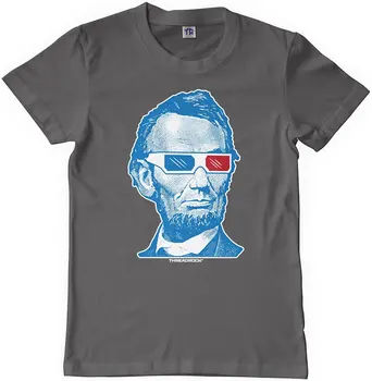 2019 Moda Poletje Slog, Threadrock Veliki Fantje' Abraham Lincoln 3D Očala Mladih T-shirt Tee majica