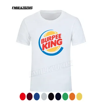 Burpee King T-shirt Smešno Rojstni dan, Darilo Za Fanta, Moža, Očeta Moške Poletne Kratek Rokav Bombaž Crossfit Vadbo T Srajce H73
