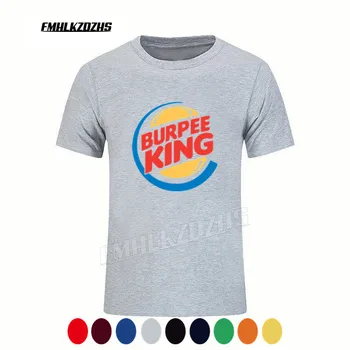 Burpee King T-shirt Smešno Rojstni dan, Darilo Za Fanta, Moža, Očeta Moške Poletne Kratek Rokav Bombaž Crossfit Vadbo T Srajce H73