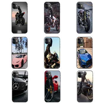 Motorno kolo Luksuzni Športni avtomobil Primeru Telefon za IPhone 7,8,SE2020,7plus,8plus,11,11 Pro,11 Pro Max,X,XR,XS,XS Max Mehko Tpu Zadnji Pokrovček