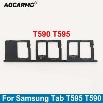 Aocarmo Sim Kartico MicroSD Imetnik Nano Pladenj SIM Reža za Nadomestne Dele Za Samsung GALAXY Tab A2 T5985 T590 SM-T595C SM-T590C
