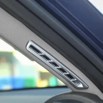 Najnovejši 2pcs Chrome ABS Plastične Nalepke Steber AC Prezračevalni Odprtini Okvir Pokrova Trim za Alfa Romeo Giulia 2017 Modeli Dodatki