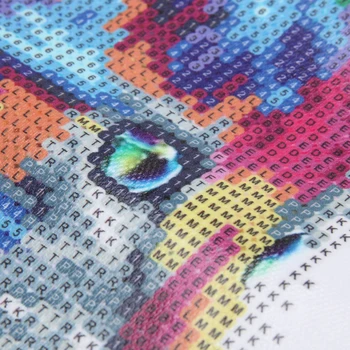 Vaja Sijoče 5D DIY Diamond Slikarstvo Pisane Mačka Slikarstvo 3D Živali Navzkrižno Šiv Mozaik Diamond Vezenje Needlework Obrti
