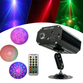 Mini LED RGB Disco Luči RG Laser Fazi Projektor Aktivira Samodejno Utripajoče Led Fazi Vzorec Lučka za Poroko, Rojstni dan, Kažejo,