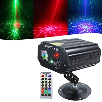 Mini LED RGB Disco Luči RG Laser Fazi Projektor Aktivira Samodejno Utripajoče Led Fazi Vzorec Lučka za Poroko, Rojstni dan, Kažejo,