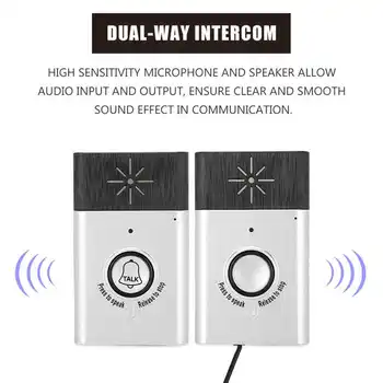 2,4 GHz Mini Prenosni Dvojni Način, Glas Interkom Brezžični Zvonec Interfonski Sistem