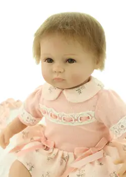 Rodi punčko mehko telo 43 cm Veren Lutke Dojenčki Silikonski Vinil 17 palčni Božično Darilo Za Dekleta Realne Otrok Moda igrače