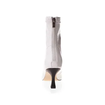 MORAZORA 2020 velikosti 34-42 jeseni, pozimi škornji stiletto visokih petah kvadratni toe visoke kakovosti lakasto usnje škornji ženske