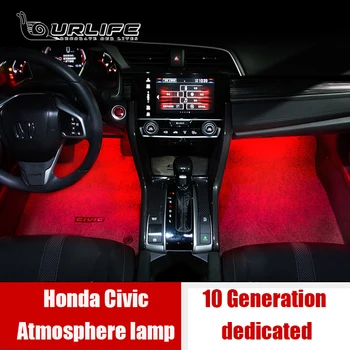 12V LED Avto Notranje Vzdušje Svetlobe Dekoracija Žarnice Podplati Okolja stopala luči Za Honda Civic, Accord CRV 2018 2019 Dodatki