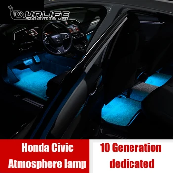 12V LED Avto Notranje Vzdušje Svetlobe Dekoracija Žarnice Podplati Okolja stopala luči Za Honda Civic, Accord CRV 2018 2019 Dodatki