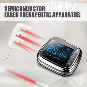 LASTEK 8 v 1 Laser Watch Terapija Naprava + 5 Vrst Zdravljenja Dodatki + 650nm Očala + EMS Elektronski Impulz Masaža Stopal Pad