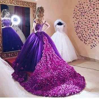 Arabski Žogo Obleke Večerne Obleke s 3D Forla Appliqued Dubaj Maturantski ples Princesa Stranka Obleko Nositi Haljo de Soirée de Mariage