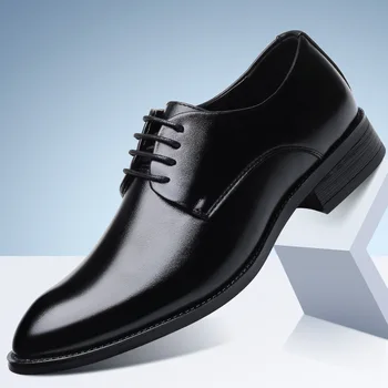 Moški Poročni Čevlji Mikrovlaken Usnja Formalnih Poslovnih Konicami Prstov za Človeka, Obleka, Čevlji za Moške Oxford Stanovanj 2020 Nova