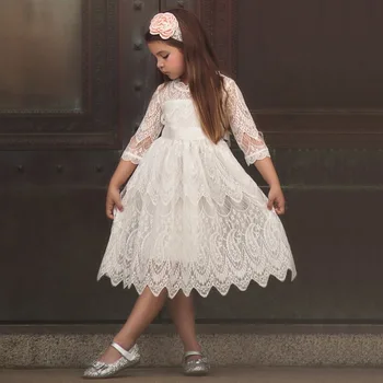 Visoka Kakovost Dekleta Obleko Beading Čipke Princesa Obleko Otroci Obleke Za Dekleta Poročni Večer Stranka Otroci Oblačila 2 3 10 Let