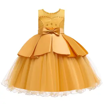 Visoka Kakovost Dekleta Obleko Beading Čipke Princesa Obleko Otroci Obleke Za Dekleta Poročni Večer Stranka Otroci Oblačila 2 3 10 Let