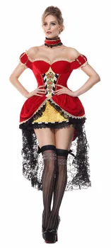 Kraljica Srce Cosplay fancy oblačenja noša seksi deluxe kraljica srce kostum Ženska kraljica halloween Party Obleke za ženske