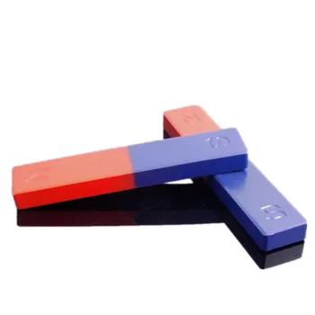 4pcs Magnetni učni pripomoček Magnet Bar tip magneta 71x15x10 mm modra rdeča / Toy magnet / urad magnet
