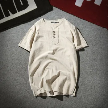 10454-moška kratka sleeved poletje novo ohlapno T-shirt obleko dno majica pol-sleeved