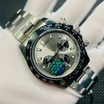 Modna srebrna Luksuzni watch moških samodejno safirno steklo, pometanje daytona ure vse male klicanje dela AAA+ U1 tovarne prosta del