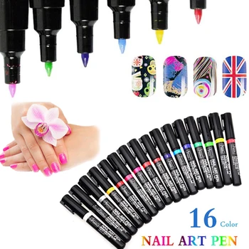 UV lak Pero 3D Nail Art Marker Barve Pero Manikira Oblikovanje Nohtov Dodatki Nail Art Orodje Gel Slikarstvo Orodja