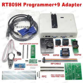 Prvotne RT809H EMMC-Nand FLASH Programer +9 adapterjev S BGA48 BGA63 BGA64 BGA169 Adapter Brezplačna dostava