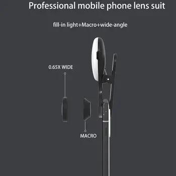 Univerzalni Obroč Svetlobe Selfie Mobilni Telefon Objektiv Prenosni Bliskavico LED Svetlobna Posnetek Luč za iPhone, Pametni Telefon