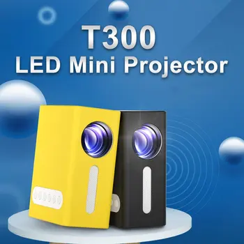 Rumena T300 Prenosni Projektor Visoke Ločljivosti Učinkovito LED Projektor Multi Vmesnik za Domači Kino videoprojektor
